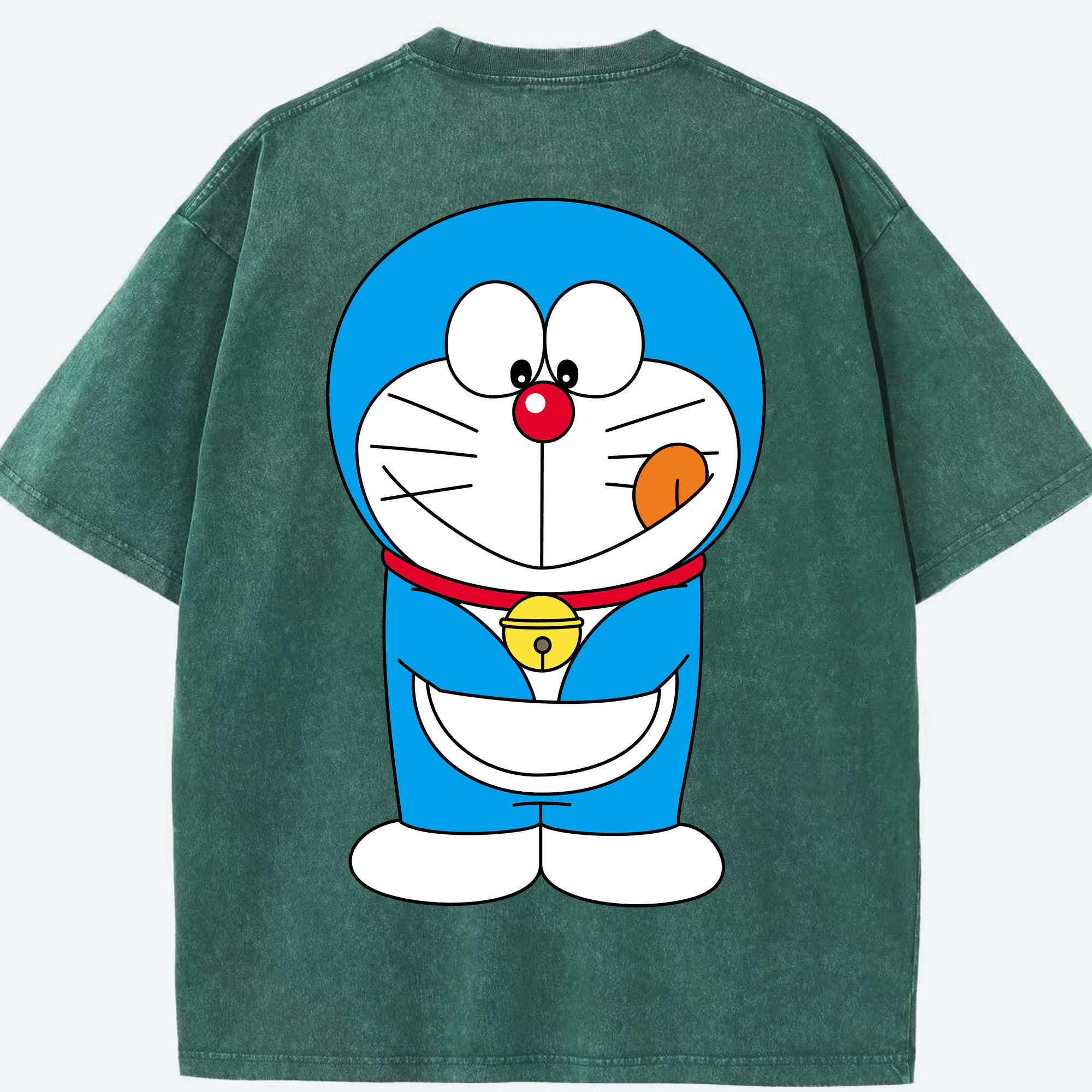 （画像用） ドラえもん Doraemon 綿100% ヴィンテージ風 半袖Tシャツ（背面プリント）